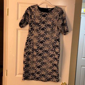 3/4 Length Floral Dress Lands End Size 10
